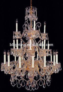 Modern gold plated k9 crystal chandelier ohrringe