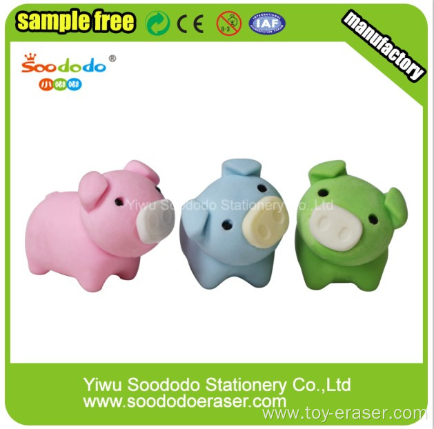 Cute Colorful Pig Eraser