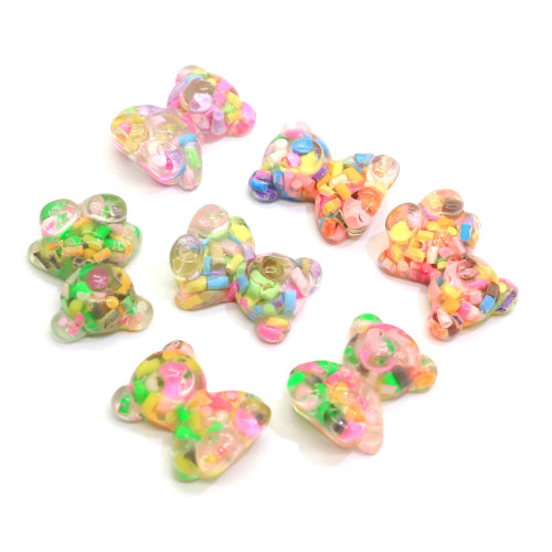 Μικτό Χρώμα Glitter Bowknot Cute Resin Αξεσουάρ μαλλιών Κορίτσια στολίδια κρεβατοκάμαρας Τηλέφωνο Shell Διακοσμητικά χάντρες