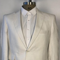 men's white single breasted business suit