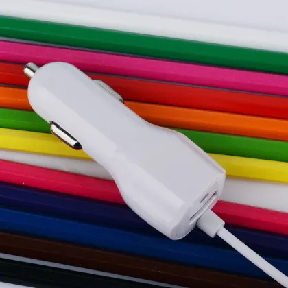 5v 2.1a USB Car Charger Lightning Cable