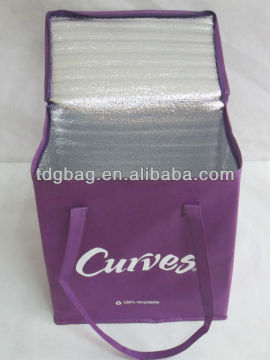 2014 costom lunch cooler bag, pink printed ice cube bag