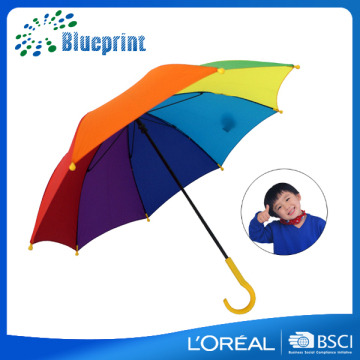 Factory price colorful manual open rainbow children umbrella