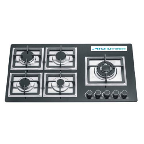 stainless steel gas hob 5 Burners SlimTempered Glass Gas Hob Manufactory