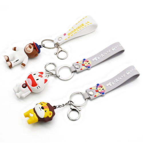 PVC Cartoon Keychain 3D Soft Rubber Cute Anime