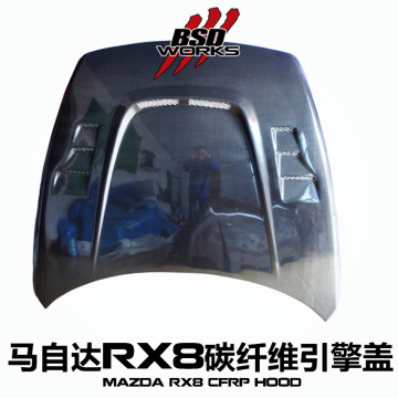 03-08 Rx8 Bs Style Carbon Fiber Bonnet/Hood For Mazda