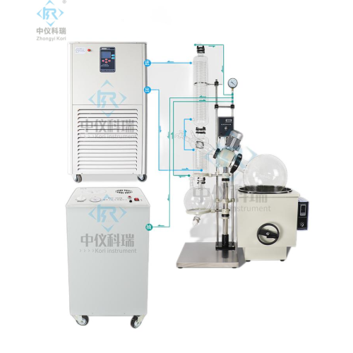 5l 50l vacuum flooded type evaporation system with best price instrument device distillation units rotary evaporator distiller