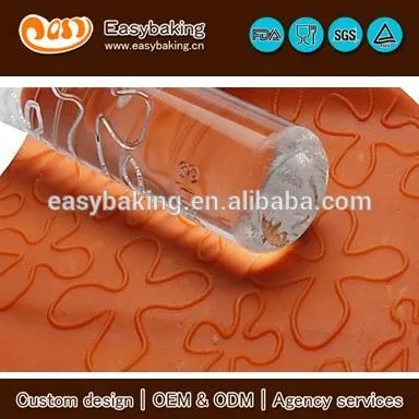 Custom flower acrylic cake decoratioing fondant embossing rolling pins