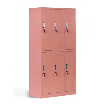 Красочные 6 дверных Almirah Locker дизайн для тренажерного зала