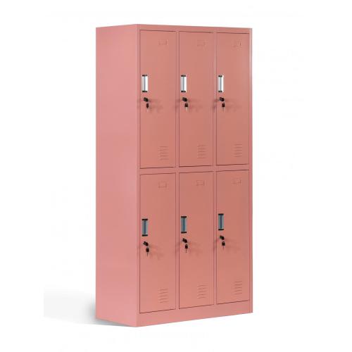 Colorful 6 Door Almirah Locker Designs for Gym