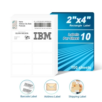 2"X4" blank sticker label paper for printer