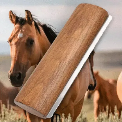 Natural Wood Horse Sweat Scraper for Grooming Needs