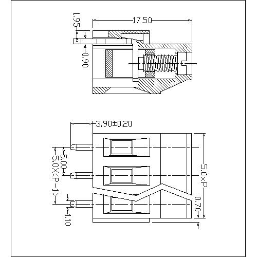 AT129V-5.0XXX-A PCB Screw Terminal Block 