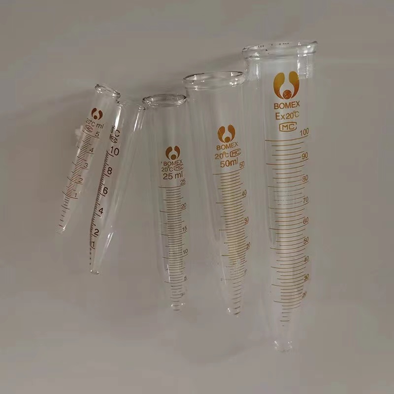 Borosilicate Glass Conical Bottrige Tubes 10 ml