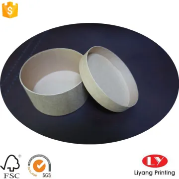 Recyclable Brown Kraft Round Box with Lid