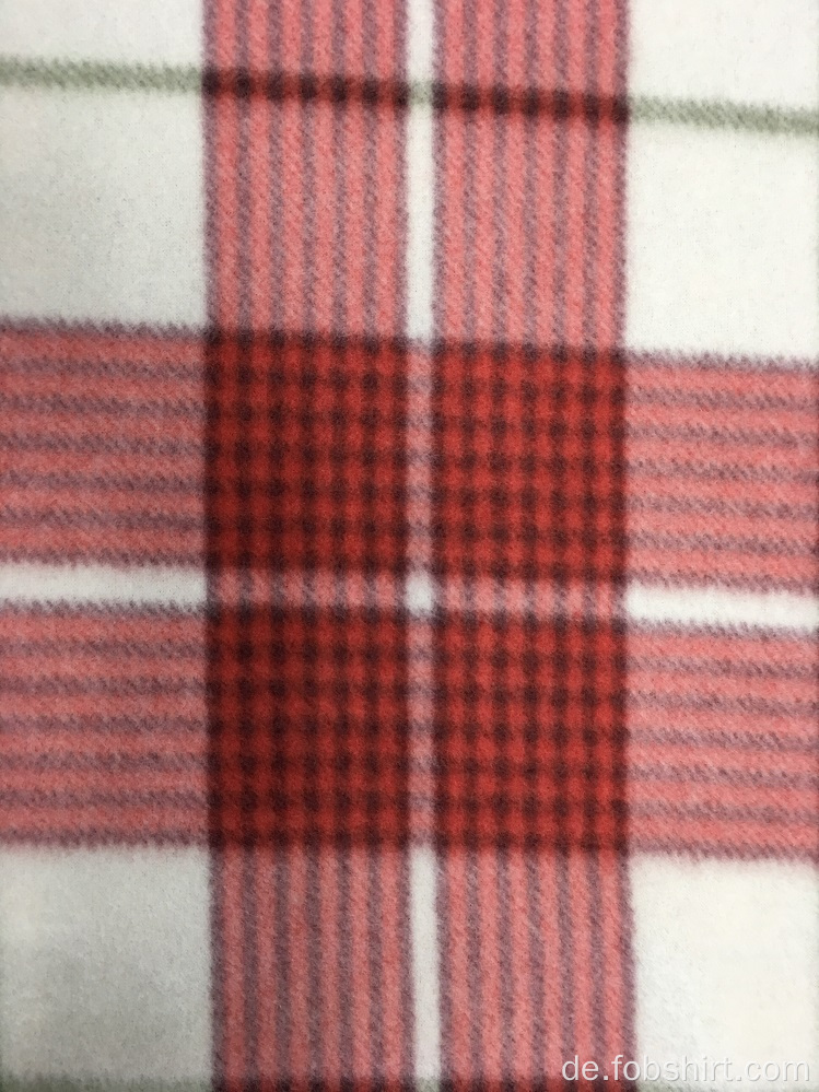 Polar Fleece Print Plaid Stoff