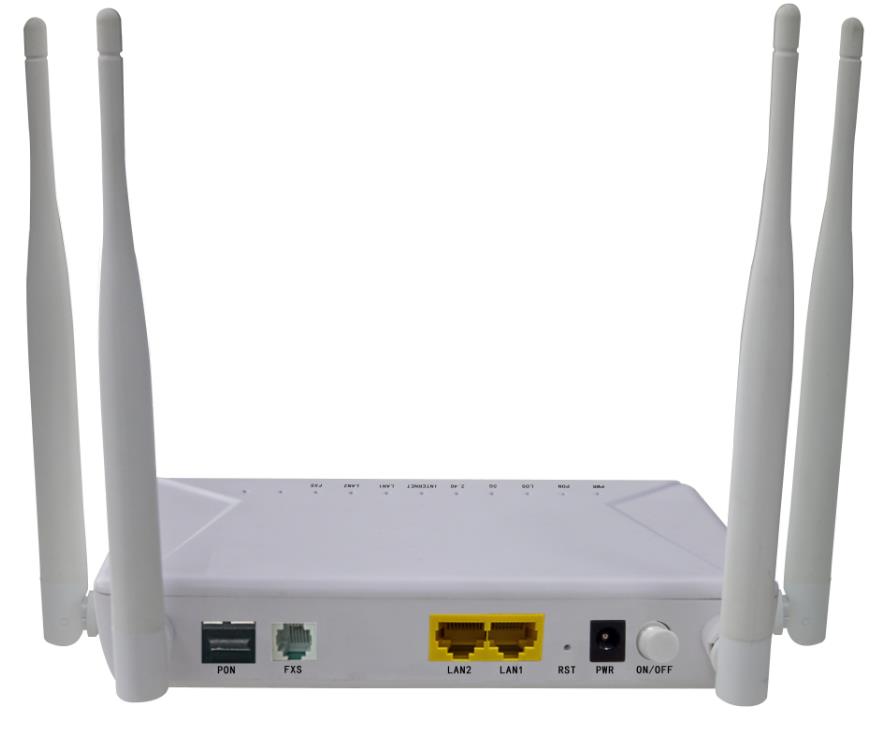 Epon WiFi ONU double bande 1ge + 1fe + wifi + pots