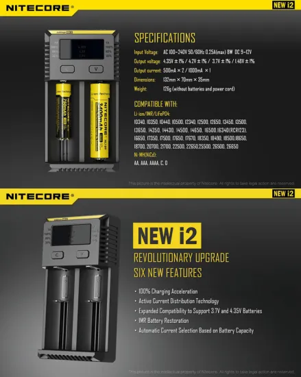 Portable Nitecore I2 Charger