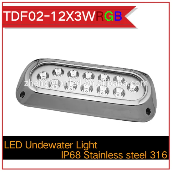 High brightness 1600lm ip68 led marine SS 316 housing 100% waterproof rgb 36w multi-color underwater light