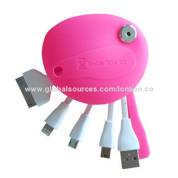 5-in-1 Multi-color USB Data Cable, Easy for Carry, OEM Orders Welcomed