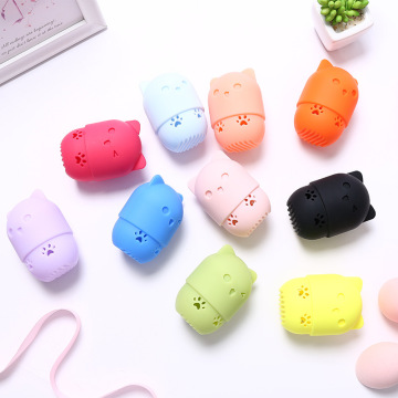 Kitten Silicone Powder Puff Drying Holder Puff Stand Beauty Pad Makeup Sponge Display Rack Cosmetic Sponge Box Holder