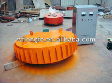 Suspended dry electro magnetic separator for conveyor belt