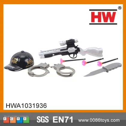 Kids Plastic 25.5CM Toy Gun Toy Police Gun Set