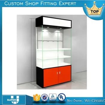 2016 Guangzhou hot sales clear glass counter for display mobile