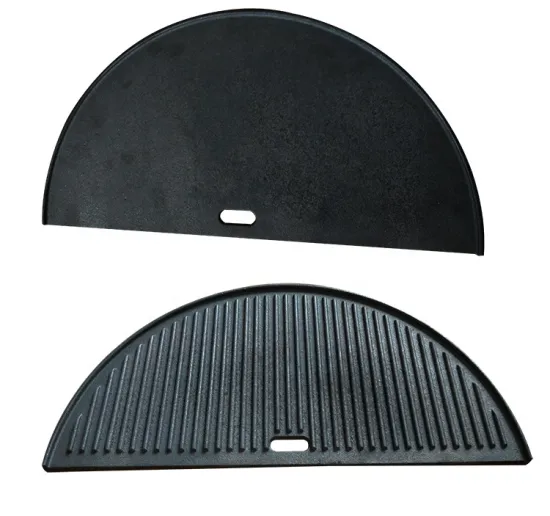 STEEL EGG BBQ, Cast Iron Plate Half Moon Charcoal Ceramic Kamado BBQ Grill Accessory