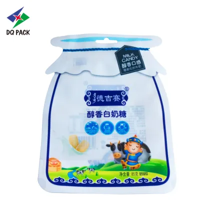 special shape pouch for milk tablets packaging