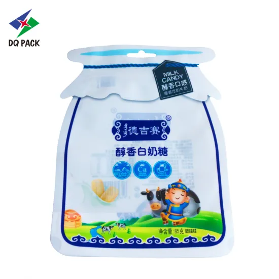 special shape pouch for milk tablets packaging
