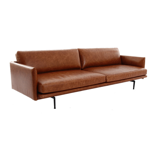 Luxury Outline Three Seater Leather Sofa Replica