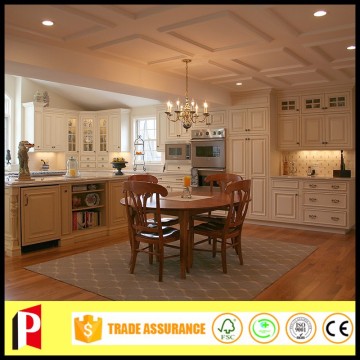 2015 hot sale antique Italian furniture luxury solid wood kitchen cabinet with island