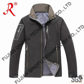 Mul -Pocket Gray Softshell Jacket (QF-7703)