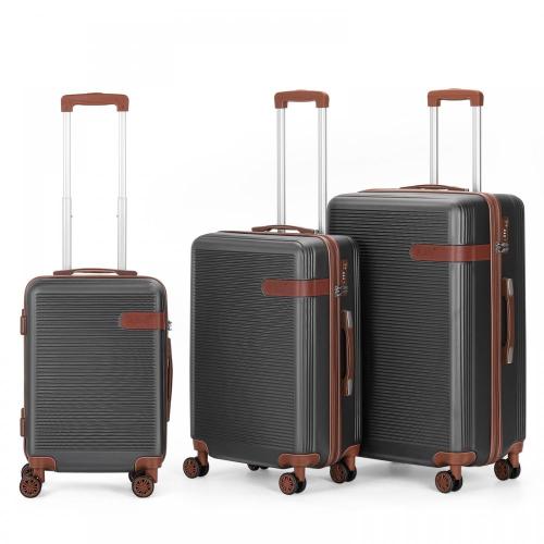 Set de maleta de viaje de 3 piezas con bloqueo TSA