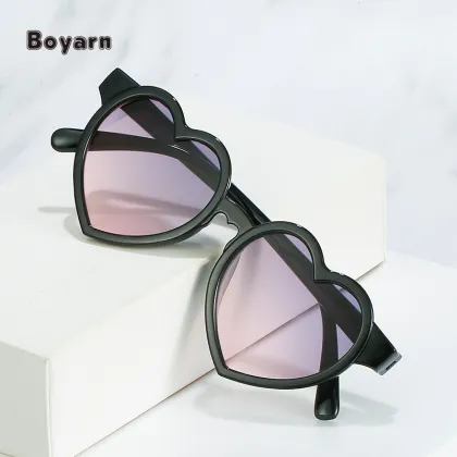 Boyarn 2022 New Heart Shape Children Sunglasses