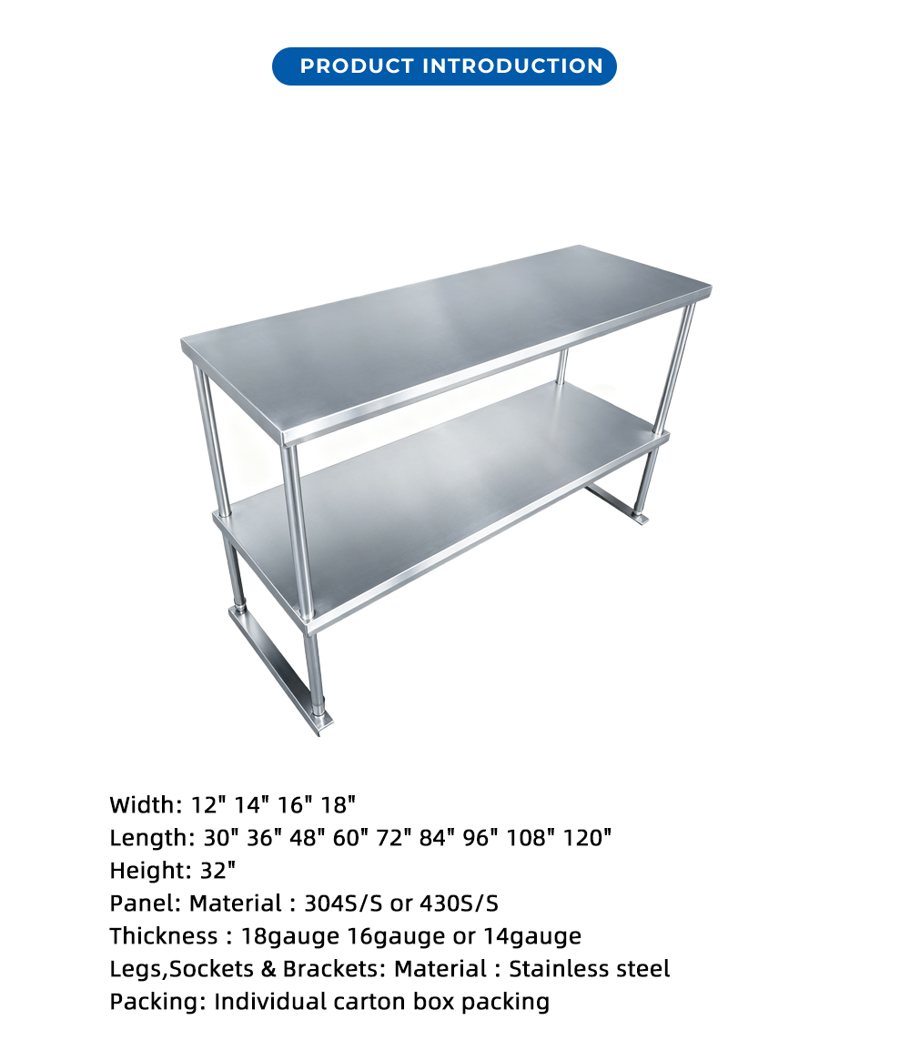 2-Tier Stainless Steel Work Table X