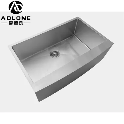 Handmade American Standard SUS304 Stainless Steel Apron Farmhouse Kitchen Sink