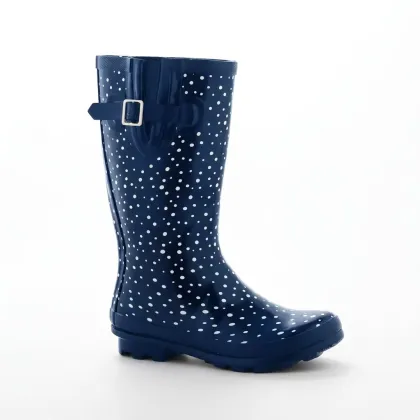 Knee High Print Welly Rain Boots