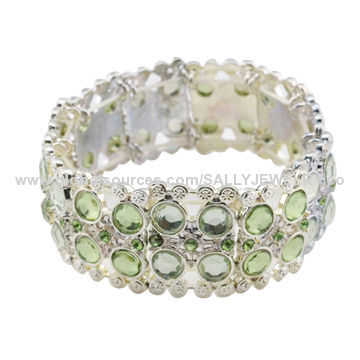 2014 New fashion design shiny rhinestone bracelets, ODM and OEM orders are welcome