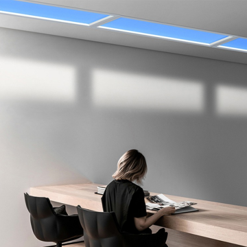 DGLUX Modern Simple Clear Natural Skylight Smart Home LED Ceiling Lights for Toilet, Corridor, Living Room, and Kitchen