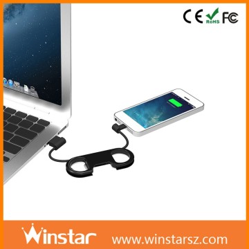 Solid quality Cool power bank for samsung galaxy note Keychain keyring charger cable bottle opener for iPhone 6 or android phone