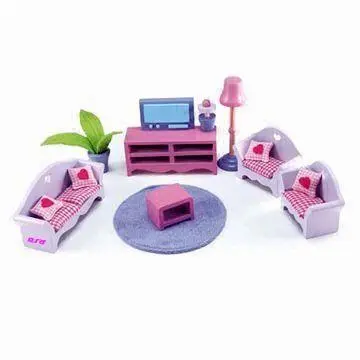 Luxury Living Room, Composed of TV Table, Sofa, Lamp/Tea Table, Made of Wood, Confirms to EN 71 Test