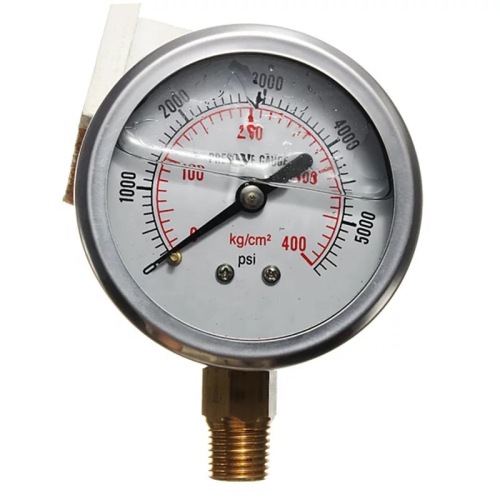 Hydraulic Liquid Filled Pressure Gauge 0-5000 PSI