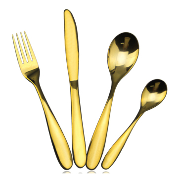 Golden cutlery, gold silverware, hotel gold silverware