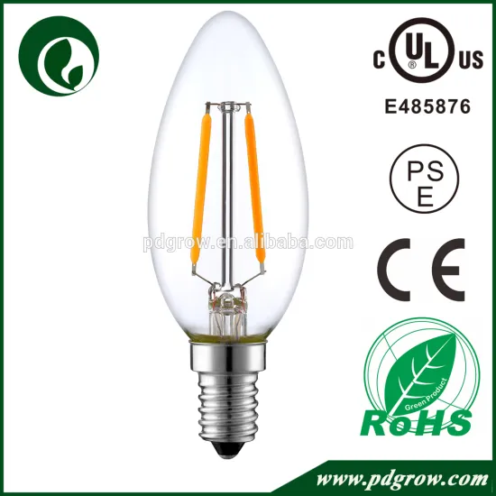 2017 New Arrival Led Lighting Warm White 4w Candle C35 E14 Cog Led Filament Bulbs