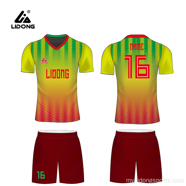 စက်တင်ဘာစက်တင်ဘာလ Custom Design Soccer Wear ဘောလုံးရှေး