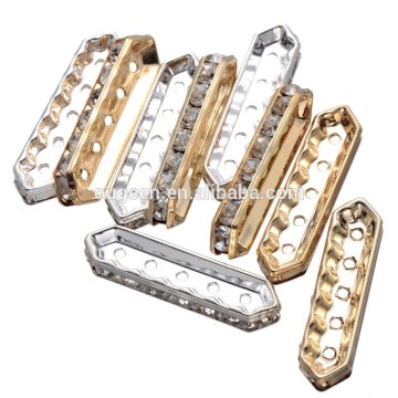2015 Metal silver plated Crystal rondelle spacer for Jewelry decoration loose beads