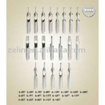 double arc-shaped stainless steel tattoo tip