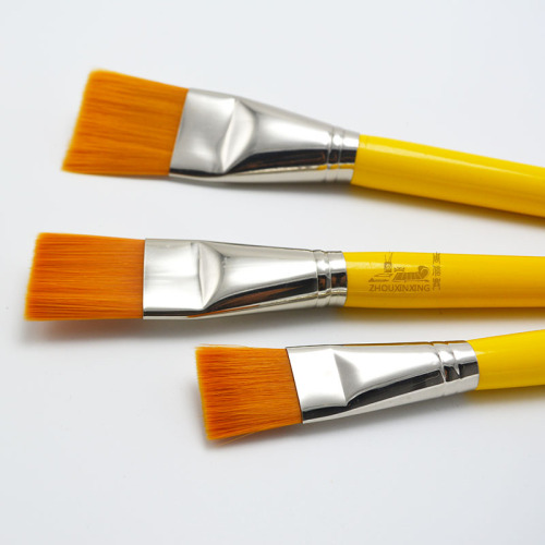 3pcs Crafts brush Big Nylon hair brush level head row pen oil paint brush artists paintbrush art supplies wooden cleaning brush